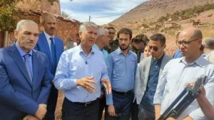 جريدة الاخبار 24 % - زيارة وزير الفلاحة لتحديد ومعاينة الخسائر الناجمة عن الزلزال بإقليم أزيلال