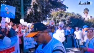 جريدة الاخبار 24 % - تنظيم مسيرة حاشدة تعبيرًا عن رفض النظام الاساسي الجديد بسيدي سليمان