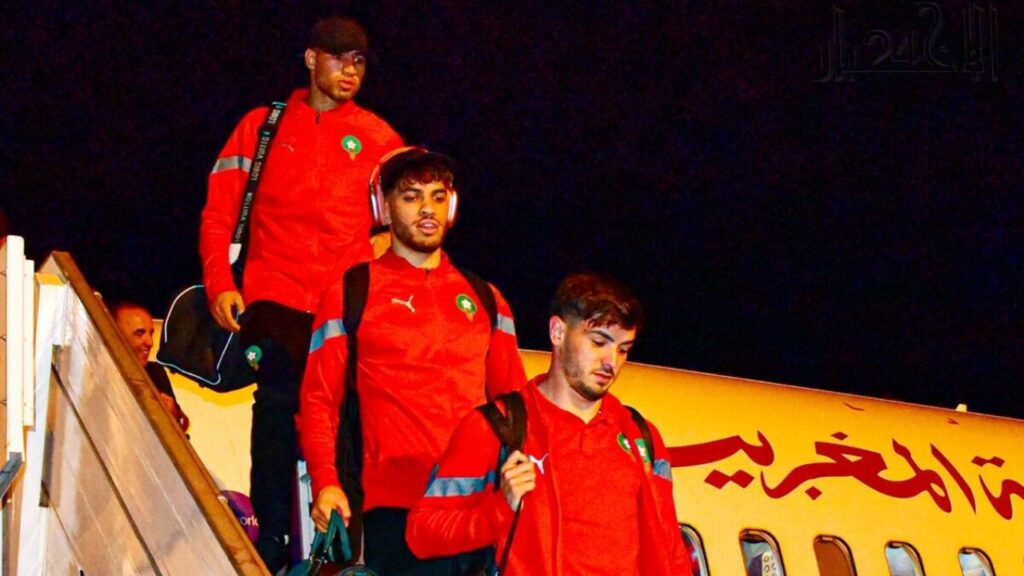جريدة الاخبار 24 % - وصول بعثة المنتخب المغربي إلى فرانسفيل لمواجهة نظيره الغابوني