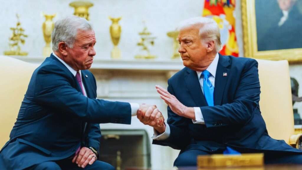 جريدة الاخبار 24 % - الملك عبد الله الثاني يرفض خطة التهجير ويؤكد على إعادة إعمار غزة