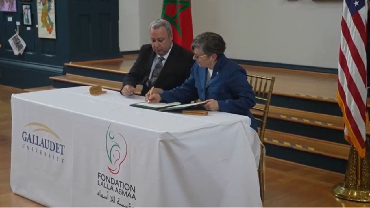 جريدة الاخبار 24 % - الأميرة للا أسماء تقوم بزيارة لجامعة غالوديت وتوقع اتفاقا لدعم تعليم الصم