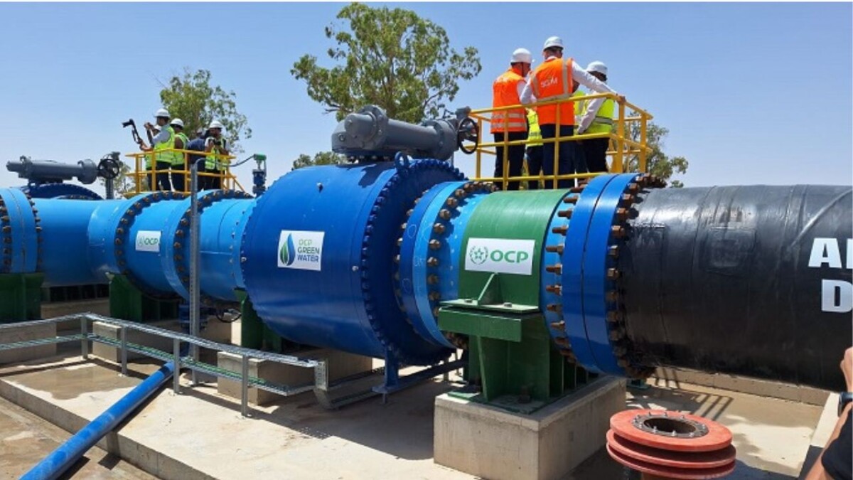 جريدة الاخبار 24 % - المكتب الشريف للفوسفاط يطلق أطول أنبوب لنقل المياه بين مدينتي جرف الأصفر خريبكة