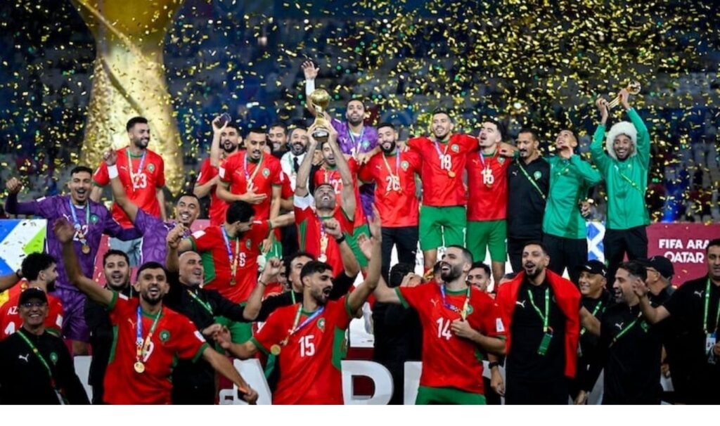 تتويج المنتخب الوطني المغربي عقب فوزه بثلاثية على نظيره الأردني بقطر - 2026 جريدة الاخبار 24 % - تتويج المنتخب الوطني المغربي عقب فوزه بثلاثية على نظيره الأردني بقطر