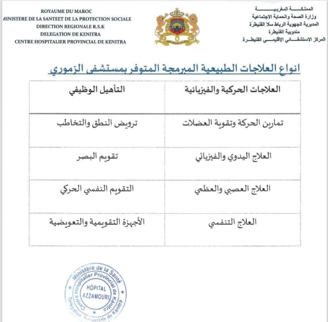 جريدة الاخبار 24 % - مستشفى الإقليمي الزموري بالقنيطرة الشفافية وجودة التكفل الصحي